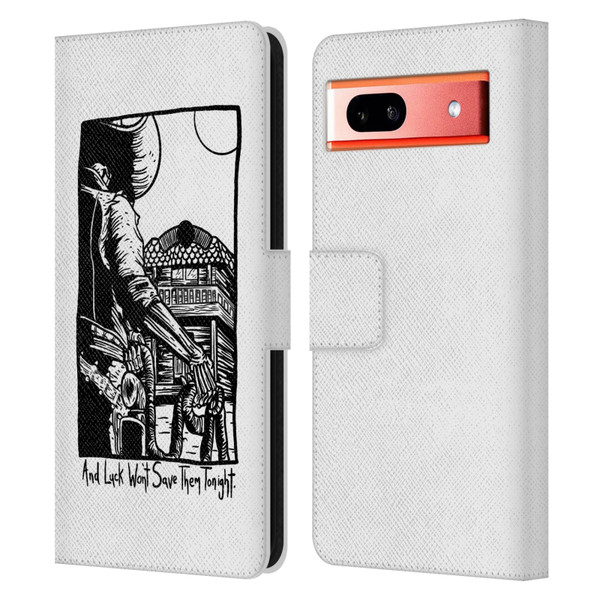Matt Bailey Art Luck Won't Save Them Leather Book Wallet Case Cover For Google Pixel 7a