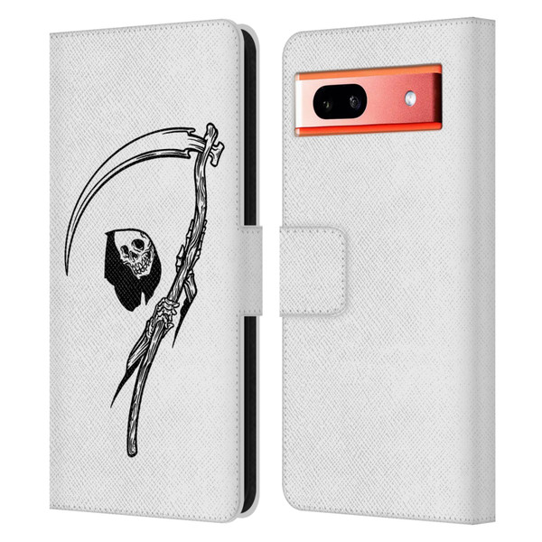 Matt Bailey Art Negative Reaper Leather Book Wallet Case Cover For Google Pixel 7a