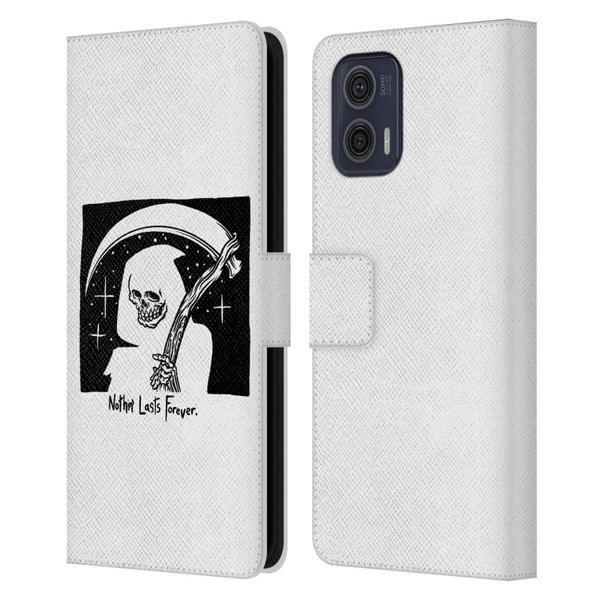 Matt Bailey Art Nothing Last Forever Leather Book Wallet Case Cover For Motorola Moto G73 5G