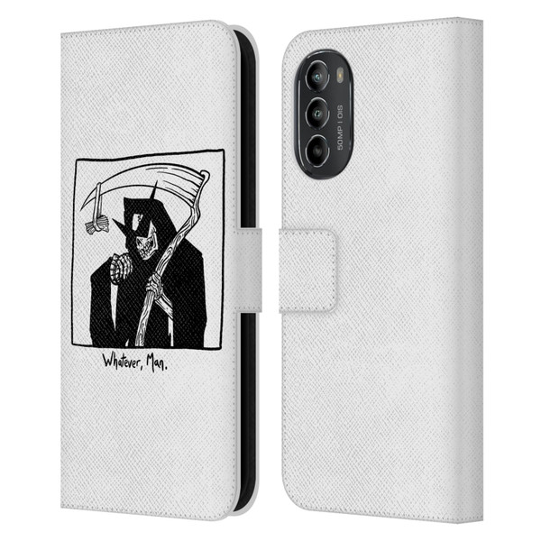 Matt Bailey Art Whatever Man Leather Book Wallet Case Cover For Motorola Moto G82 5G