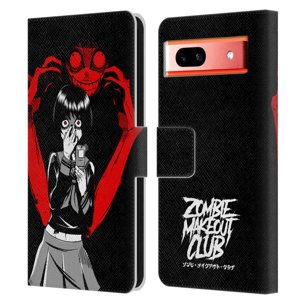 Zombie Makeout Club Art Selfie Leather Book Wallet Case Cover For Google Pixel 7a