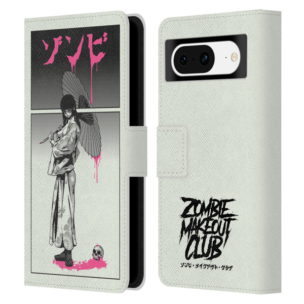 Zombie Makeout Club Art Chance Of Rain Leather Book Wallet Case Cover For Google Pixel 8