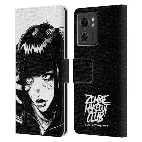 Zombie Makeout Club Art See Thru You Leather Book Wallet Case Cover For Motorola Moto Edge 40