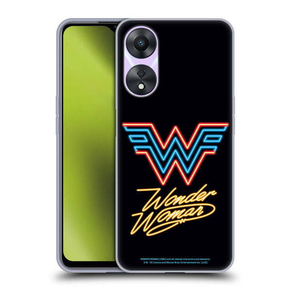 Wonder Woman 1984 Logo Art Neon Soft Gel Case for OPPO A78 5G