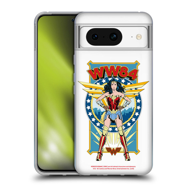 Wonder Woman 1984 Retro Art Logo And Shield Soft Gel Case for Google Pixel 8