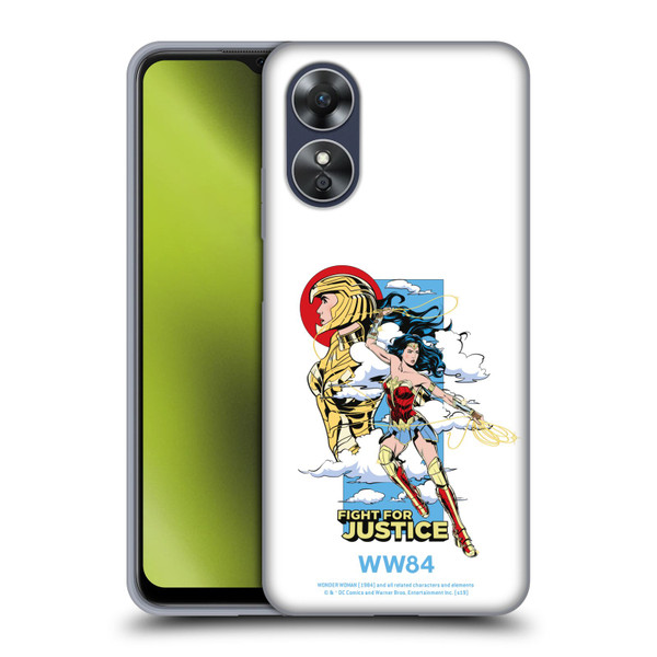 Wonder Woman 1984 Retro Art Fight For Justice Soft Gel Case for OPPO A17