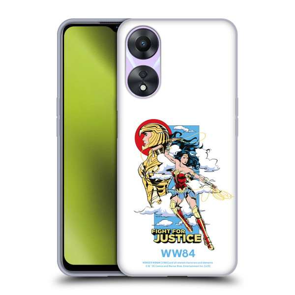 Wonder Woman 1984 Retro Art Fight For Justice Soft Gel Case for OPPO A78 5G