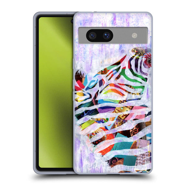 Artpoptart Animals Purple Zebra Soft Gel Case for Google Pixel 7a