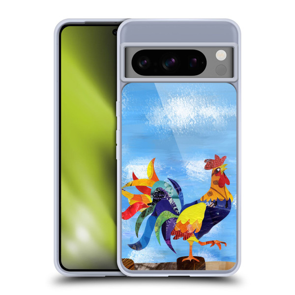 Artpoptart Animals Colorful Rooster Soft Gel Case for Google Pixel 8 Pro