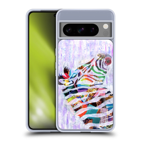 Artpoptart Animals Purple Zebra Soft Gel Case for Google Pixel 8 Pro