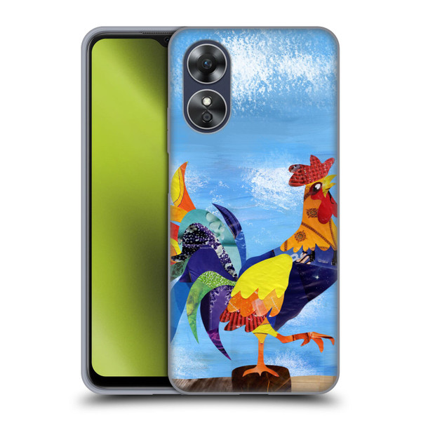 Artpoptart Animals Colorful Rooster Soft Gel Case for OPPO A17