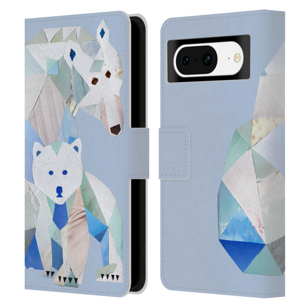 Artpoptart Animals Polar Bears Leather Book Wallet Case Cover For Google Pixel 8
