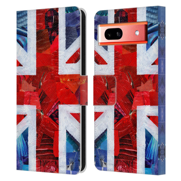 Artpoptart Flags Union Jack Leather Book Wallet Case Cover For Google Pixel 7a