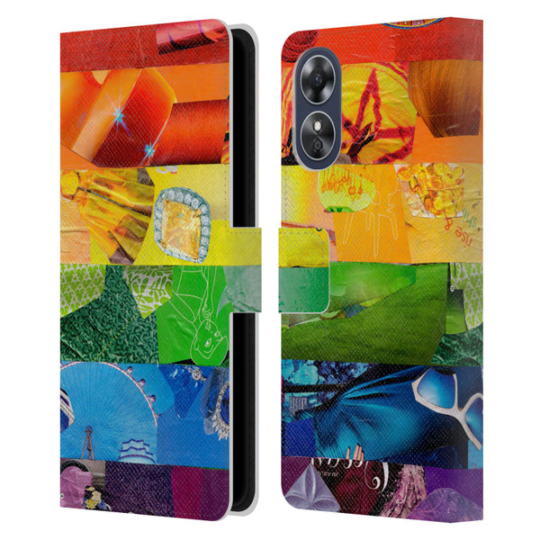 Artpoptart Flags LGBT Leather Book Wallet Case Cover For OPPO A17