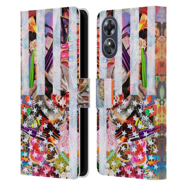 Artpoptart Flags Murican Leather Book Wallet Case Cover For OPPO A17