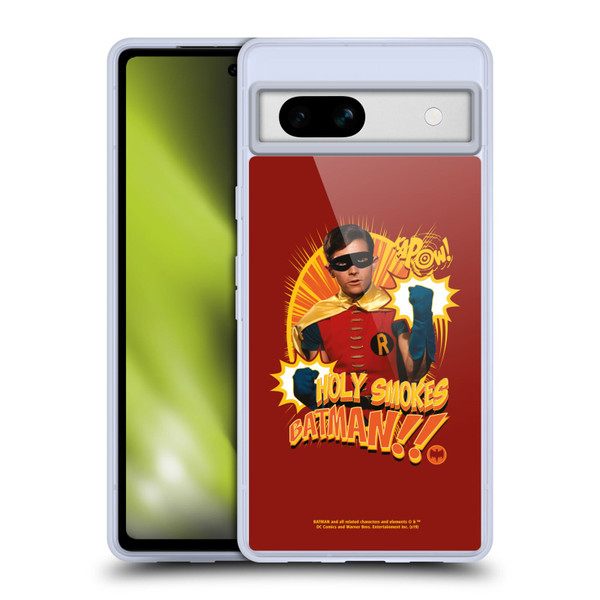 Batman TV Series Character Art Robin Holy Smokes Soft Gel Case for Google Pixel 7a