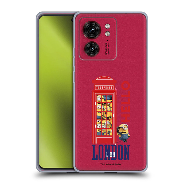 Minions Minion British Invasion Telephone Booth Soft Gel Case for Motorola Moto Edge 40