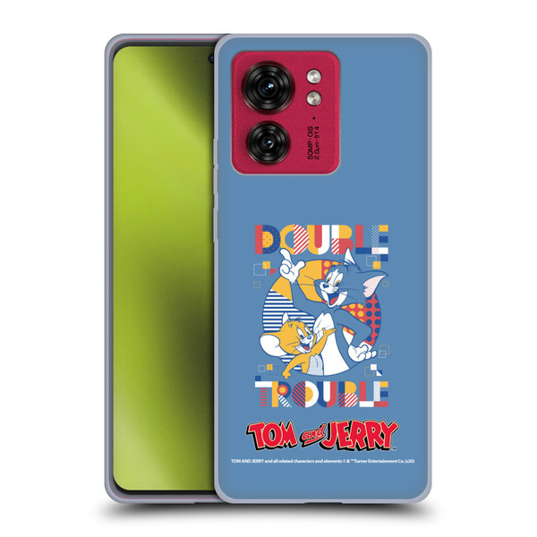 Tom and Jerry Color Blocks Double Trouble Soft Gel Case for Motorola Moto Edge 40
