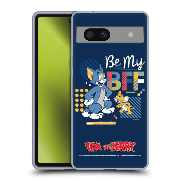 Tom and Jerry Color Blocks Be My Bff Soft Gel Case for Google Pixel 7a
