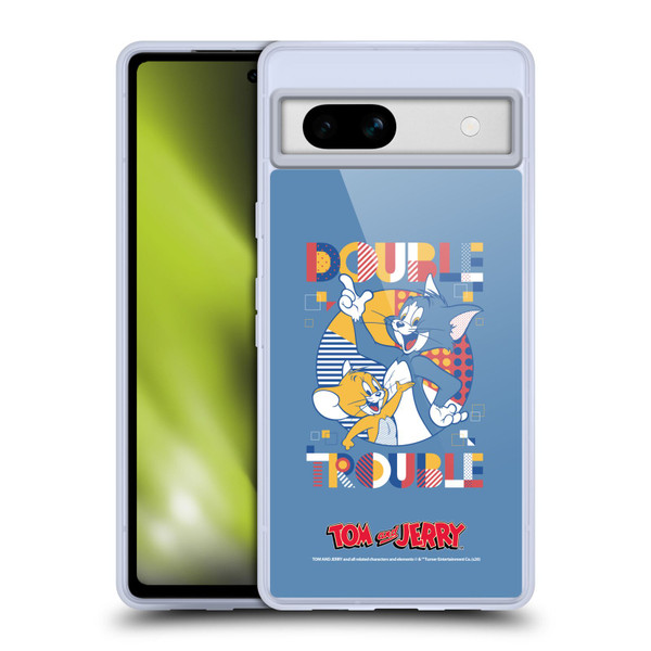 Tom and Jerry Color Blocks Double Trouble Soft Gel Case for Google Pixel 7a