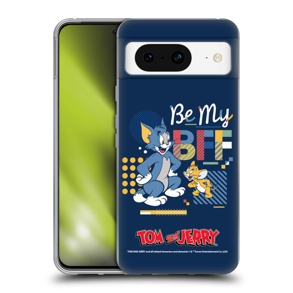 Tom and Jerry Color Blocks Be My Bff Soft Gel Case for Google Pixel 8