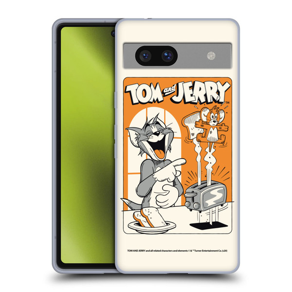 Tom and Jerry Illustration Laugh And Toasted Soft Gel Case for Google Pixel 7a