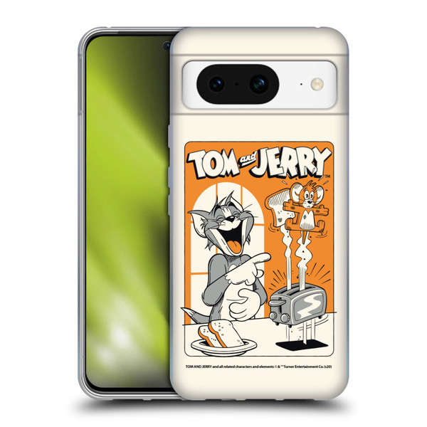 Tom and Jerry Illustration Laugh And Toasted Soft Gel Case for Google Pixel 8