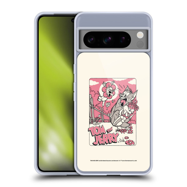 Tom and Jerry Illustration Scary Flower Soft Gel Case for Google Pixel 8 Pro