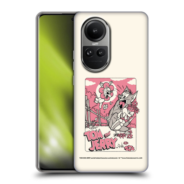 Tom and Jerry Illustration Scary Flower Soft Gel Case for OPPO Reno10 5G / Reno10 Pro 5G
