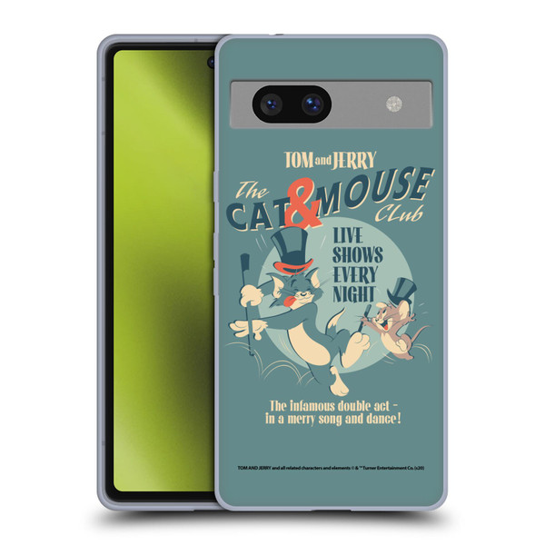 Tom and Jerry Retro Cat & Mouse Club Soft Gel Case for Google Pixel 7a