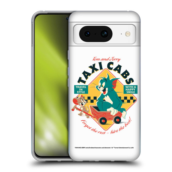 Tom and Jerry Retro Taxi Cabs Soft Gel Case for Google Pixel 8
