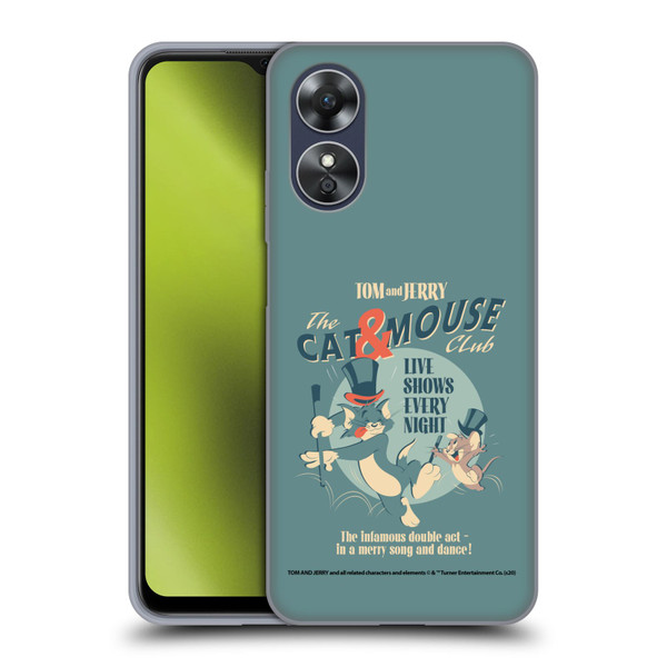 Tom and Jerry Retro Cat & Mouse Club Soft Gel Case for OPPO A17