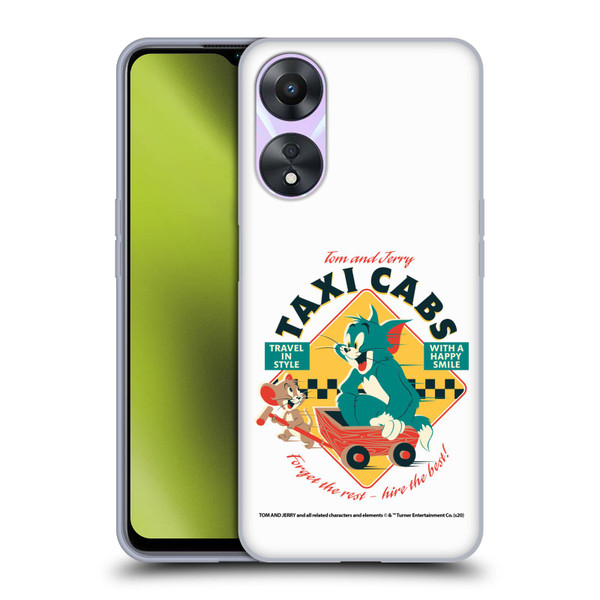 Tom and Jerry Retro Taxi Cabs Soft Gel Case for OPPO A78 5G