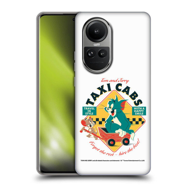 Tom and Jerry Retro Taxi Cabs Soft Gel Case for OPPO Reno10 5G / Reno10 Pro 5G