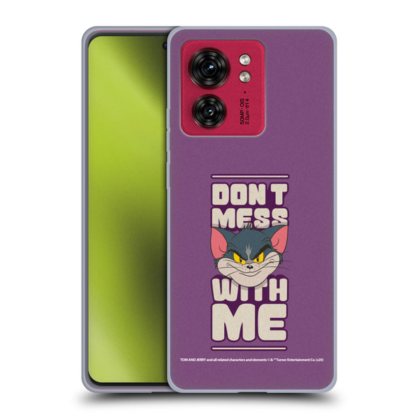 Tom and Jerry Typography Art Don't Mess With Me Soft Gel Case for Motorola Moto Edge 40