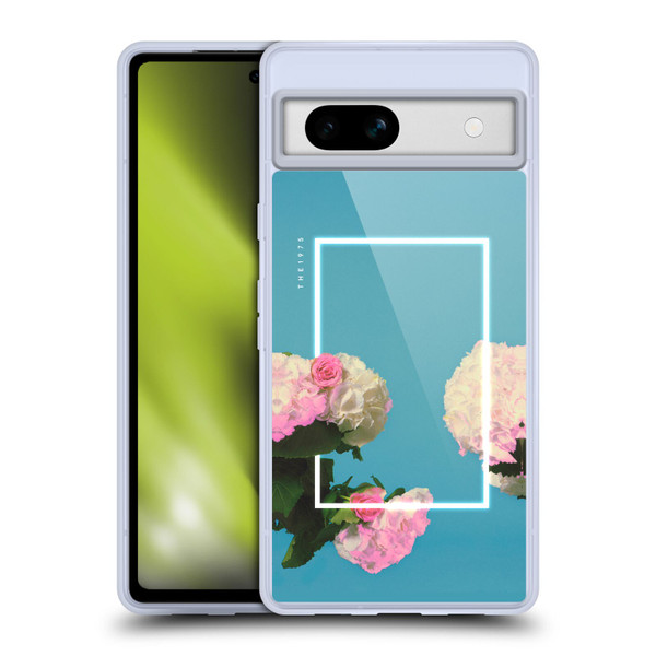 The 1975 Key Art Roses Blue Soft Gel Case for Google Pixel 7a