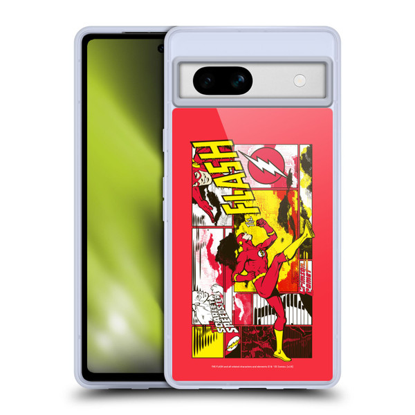 The Flash DC Comics Fast Fashion Pop Art Soft Gel Case for Google Pixel 7a