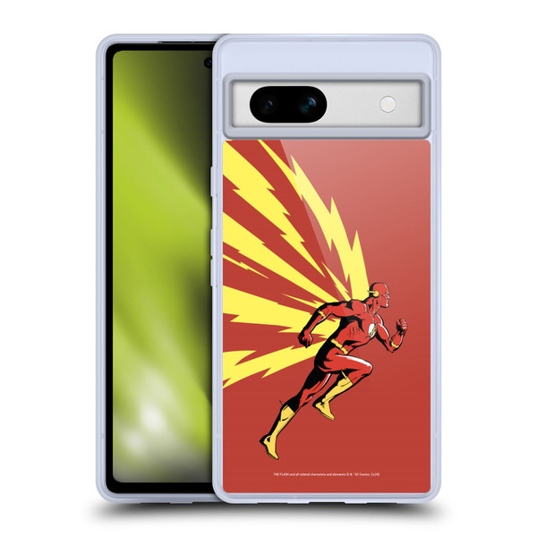 The Flash DC Comics Fast Fashion Running Soft Gel Case for Google Pixel 7a