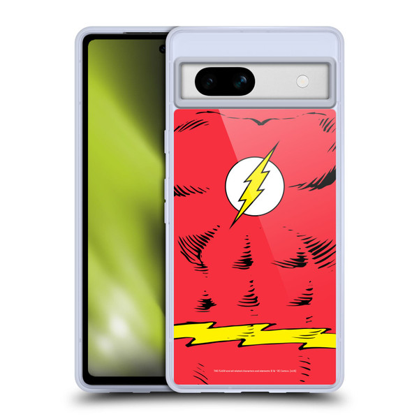 The Flash DC Comics Logo Costume Soft Gel Case for Google Pixel 7a