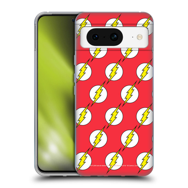 The Flash DC Comics Logo Pattern Soft Gel Case for Google Pixel 8