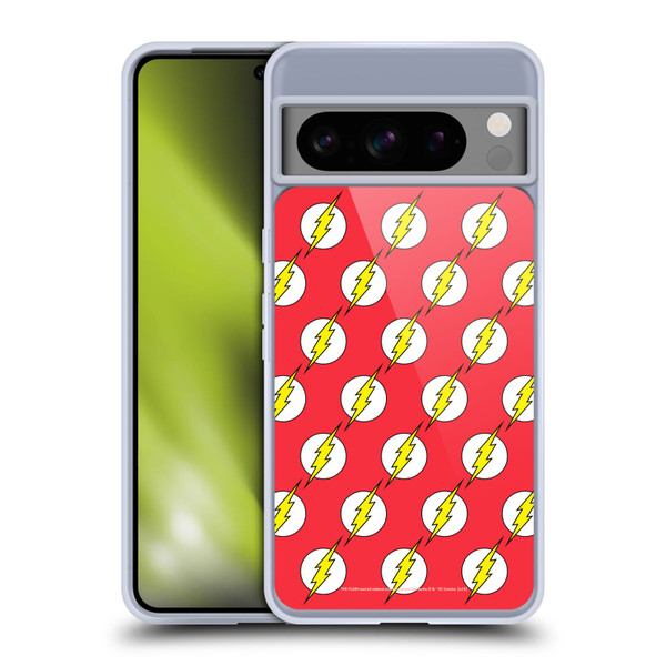 The Flash DC Comics Logo Pattern Soft Gel Case for Google Pixel 8 Pro