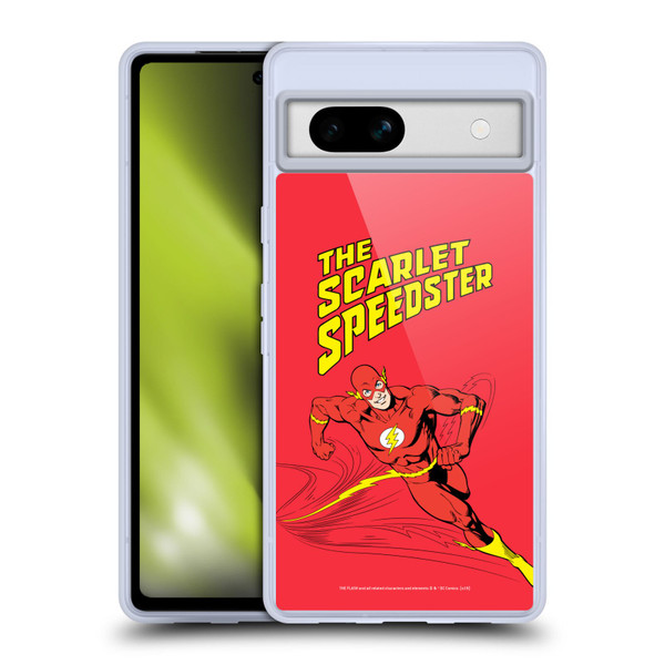 The Flash DC Comics Vintage Scarlet Speedster Soft Gel Case for Google Pixel 7a