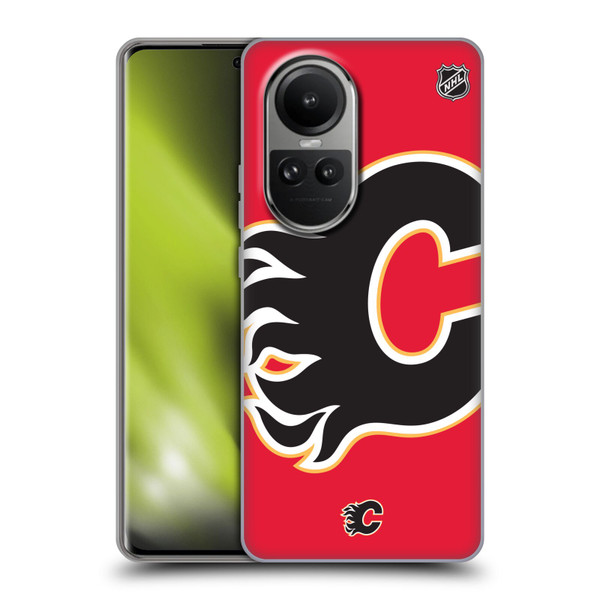 NHL Calgary Flames Oversized Soft Gel Case for OPPO Reno10 5G / Reno10 Pro 5G