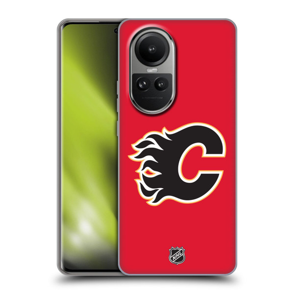 NHL Calgary Flames Plain Soft Gel Case for OPPO Reno10 5G / Reno10 Pro 5G