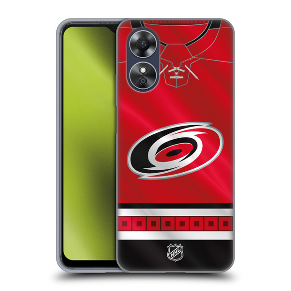 NHL Carolina Hurricanes Jersey Soft Gel Case for OPPO A17