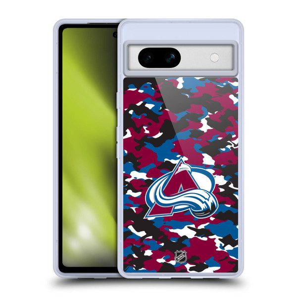 NHL Colorado Avalanche Camouflage Soft Gel Case for Google Pixel 7a