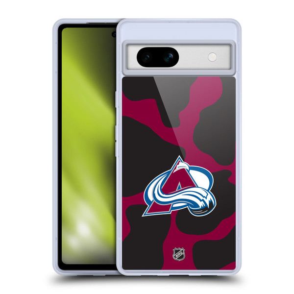 NHL Colorado Avalanche Cow Pattern Soft Gel Case for Google Pixel 7a