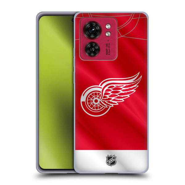 NHL Detroit Red Wings Jersey Soft Gel Case for Motorola Moto Edge 40