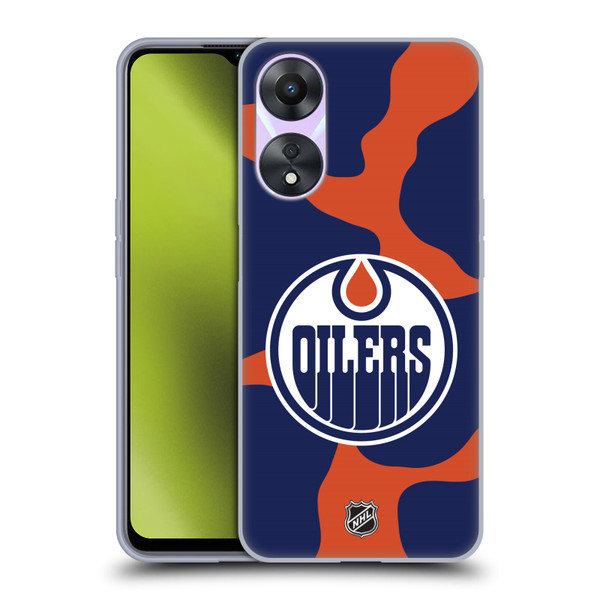 NHL Edmonton Oilers Cow Pattern Soft Gel Case for OPPO A78 4G