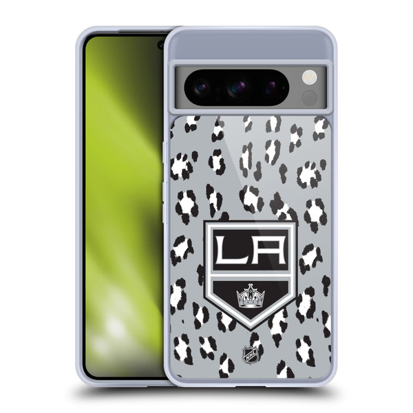 NHL Los Angeles Kings Leopard Patten Soft Gel Case for Google Pixel 8 Pro